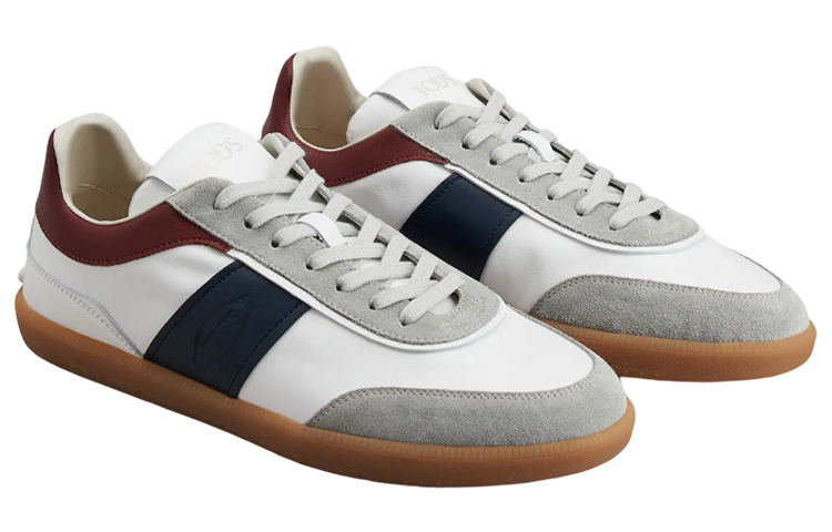 TOD'S Tabs Low-Top Lace-Up 'White Blue Red' 圖 2