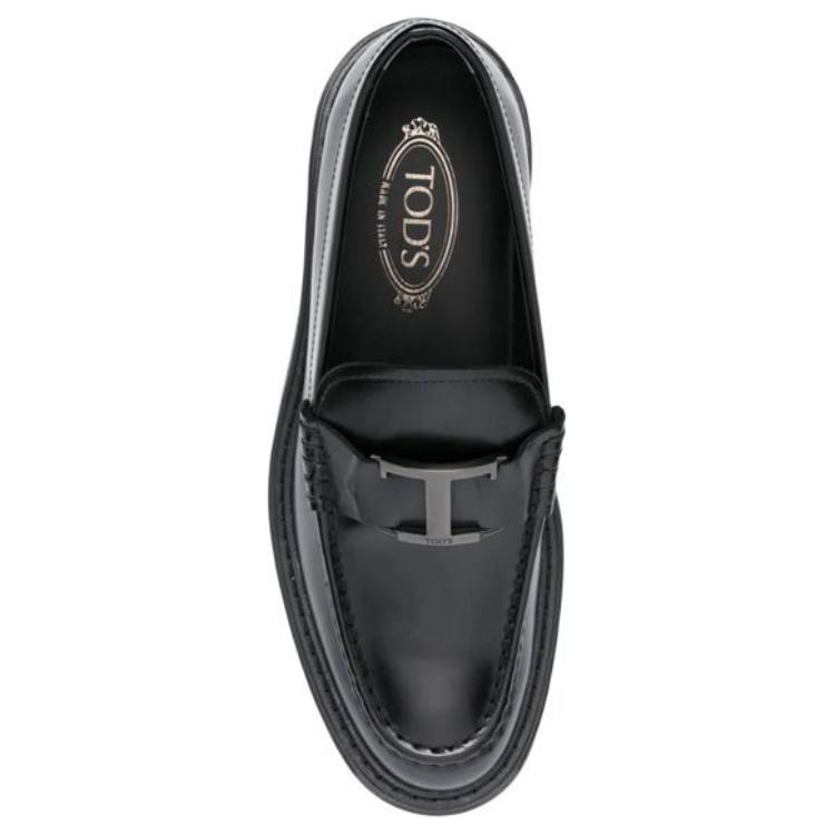 TOD'S Timeless Leather Loafers 'Black' 圖 6