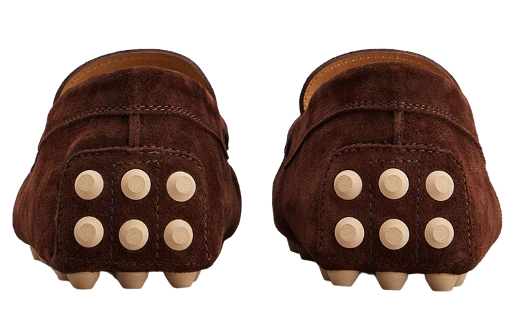 Lookbook TOD'S Timeless Suede T-Bar 'Coklat' XXM52K0GW61RE0S611