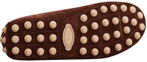 TOD'S 托德斯 無時尚奢華 男士麂皮T形飾扣豆豆鞋 - 棕色 Shop TOD'S 托德斯 無時尚奢華 男士麂皮T形飾扣豆豆鞋 - 棕色