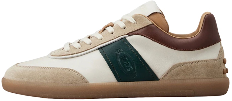 スニーカー TODS Men Sneakers XXM68C0DP30IRABI47 Brown Buy TOD'S Low Top Sneaker 'White Brown Logo Print