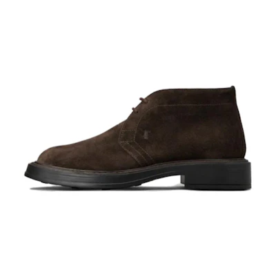 TOD'S Suede Fashion Round Toe Ankle Boot 'Brown'