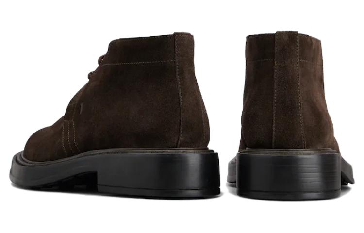 TOD'S Suede Fashion Round Toe Ankle Boot 'Brown' 圖 3