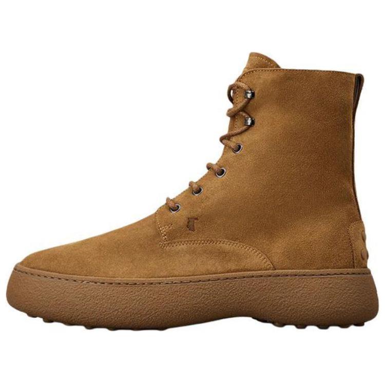 TOD'S WG Suede Casual Lace-Up Short Boots 'Brown Fashion'
