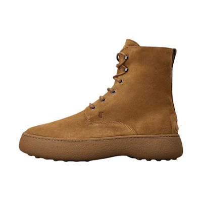 TOD'S WG Suede Casual Lace-Up Short Boots 'Brown Fashion'