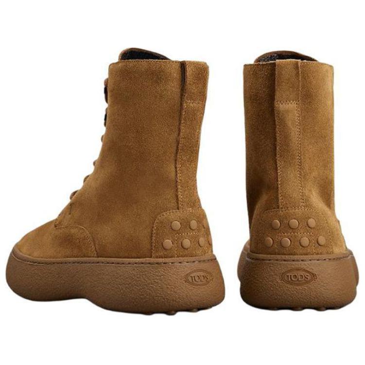 TOD'S WG Suede Casual Lace-Up Short Boots 'Brown Fashion' 圖 4