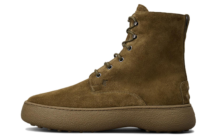 TOD'S WG Suede Leather Lace-Up Ankle Boots 'Green Fashion' XXM09J0GG805CFV612