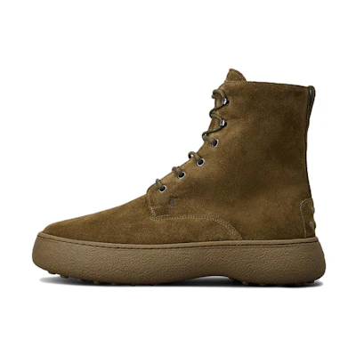 TOD'S WG Suede Leather Lace-Up Ankle Boots 'Green Fashion'