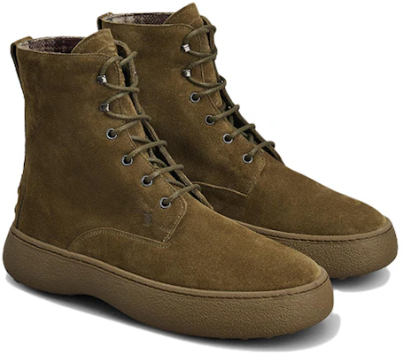 TOD''S WG Suède Leren Veterlaarzen Enkel ''Groen Mode'' XXM09J0GG805CFV612 Order TOD''S WG Suède Leren Veterlaarzen Enkel ''Groen Mode'' XXM09J0GG805CFV612