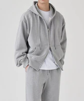 TOFFEE 2WAY Sweat Hoodie Zip-Up (Melange Grey) TAF-2WHZU01MG TOFFEE 2WAY Sweat Hoodie Zip-Up (Melange Grey) TAF-2WHZU01MG