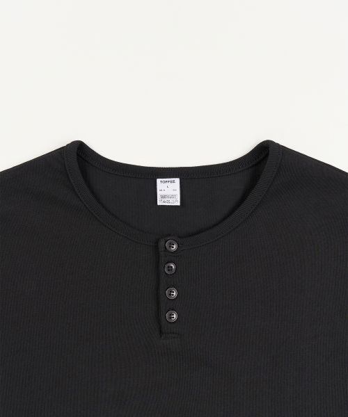 Order TOFFEE [S-XXL] Slim Crop Henley Neck Half T-Shirt (BLACK) T6S-SCHNHTS23BK