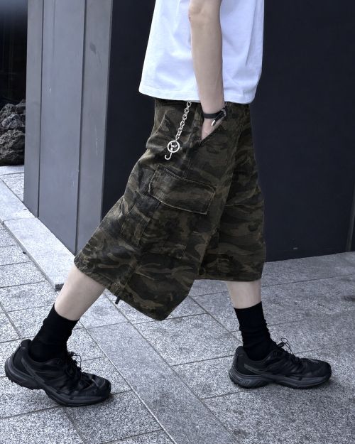 TOFFEE Camo Cotton Bermuda Shorts (Deep Khaki) T6S-CCBPT49