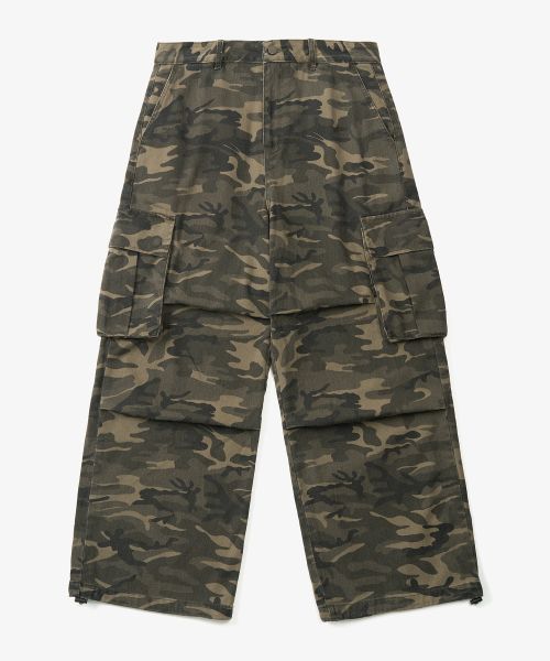 Order Toffee Camo Wide Cotton Pants (Deep Khaki) T4F-CWBPT237KH