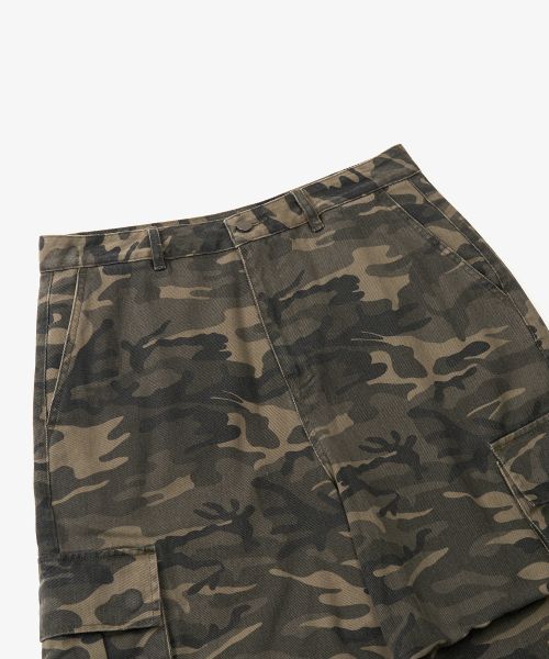 Shop Toffee Camo Wide Cotton Pants (Deep Khaki) T4F-CWBPT237KH
