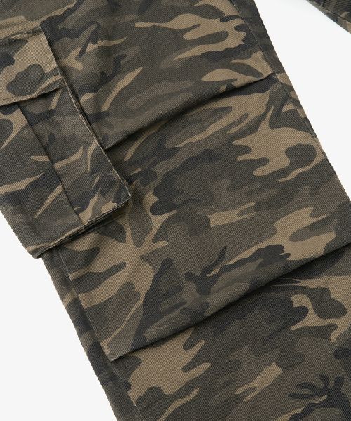 Cheap Toffee Camo Wide Cotton Pants (Deep Khaki) T4F-CWBPT237KH