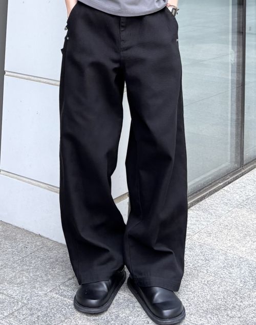 TOFFEE Classic Oxford Work Pants (Black) T6S-COWP56BK