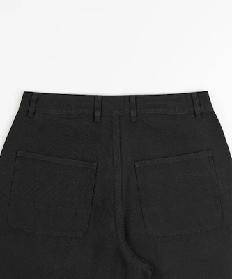 TOFFEE Classic Oxford Work Pants (Black) T6S-COWP56BK Sizing TOFFEE Classic Oxford Work Pants (Black) T6S-COWP56BK