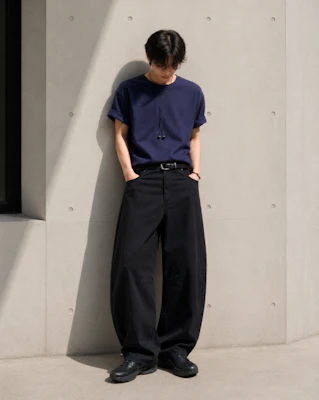 TOFFEE Curved Barrel Cotton Pants (Black) T6S-CBCPT57BK Order TOFFEE Curved Barrel Cotton Pants (Black) T6S-CBCPT57BK