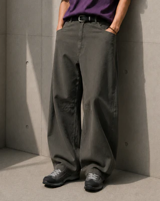 TOFFEE Curved Barrel Cotton Pants (Charcoal) T6S-CBCPT57CH Buy TOFFEE Curved Barrel Cotton Pants (Charcoal) T6S-CBCPT57CH