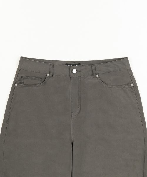 Shop TOFFEE Curved Barrel Cotton Pants (Charcoal) T6S-CBCPT57CH