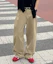 Buy TOFFEE Curved Wide Cotton Pants (Beige) T6S-CWCPT52BE