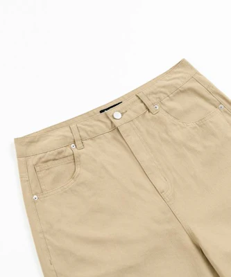 TOFFEE Curved Wide Cotton Pants (Beige) T6S-CWCPT52BE Order TOFFEE Curved Wide Cotton Pants (Beige) T6S-CWCPT52BE