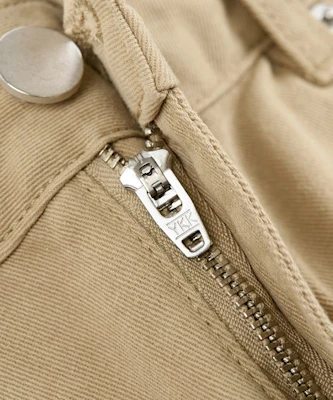 TOFFEE Curved Wide Cotton Pants (Beige) T6S-CWCPT52BE Shop TOFFEE Curved Wide Cotton Pants (Beige) T6S-CWCPT52BE