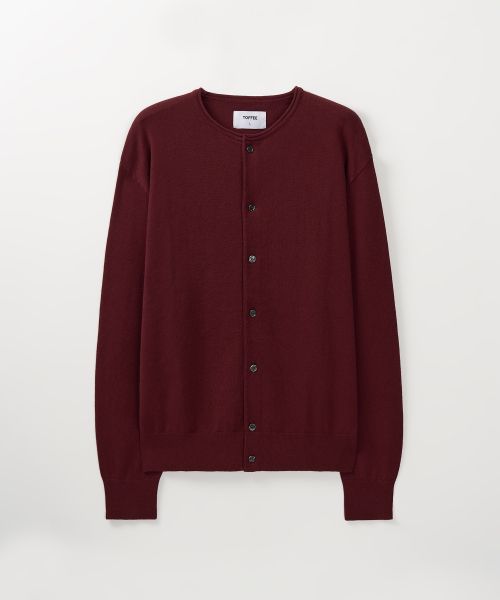 Toffee Cut-Off Round Neck Cardigan (Red) T6S-CORNC01RD