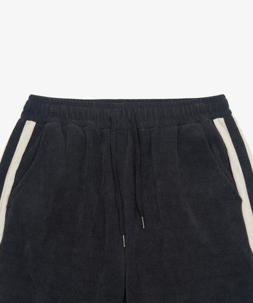 Lookbook Toffee Double Side Line Track Vertical Pants (Dark Navy) T3F-DSTVPT104DN