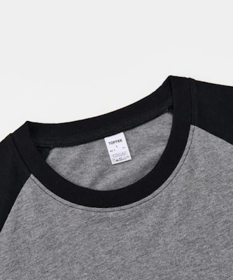 Toffee Minimal Raglan Long Sleeve (Black) T5F-MRLS29BK Order Toffee Minimal Raglan Long Sleeve (Black) T5F-MRLS29BK