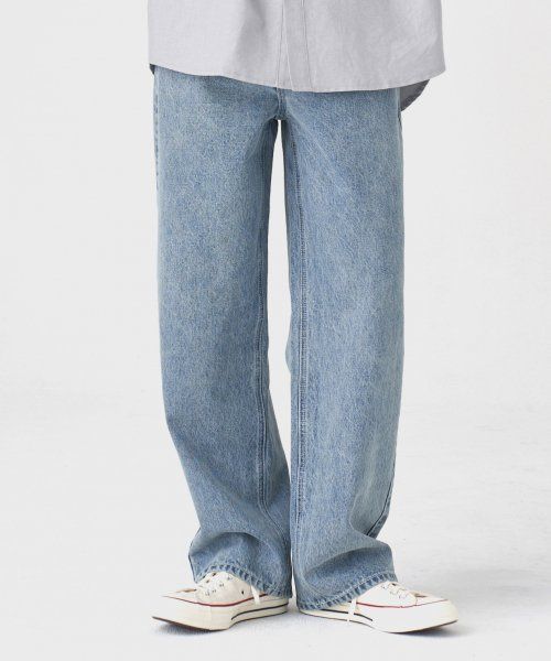 Toffee More Wide Denim Pants (Bleach) T1S-MWDPTBL