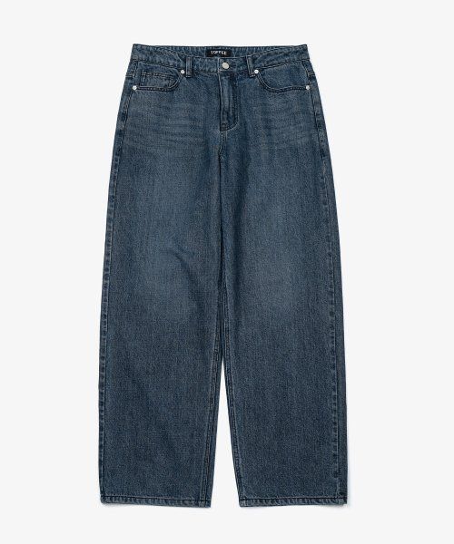 Order Toffee More Wide Denim Pants (Washed Greyish Blue) T1S-MWDPTWG