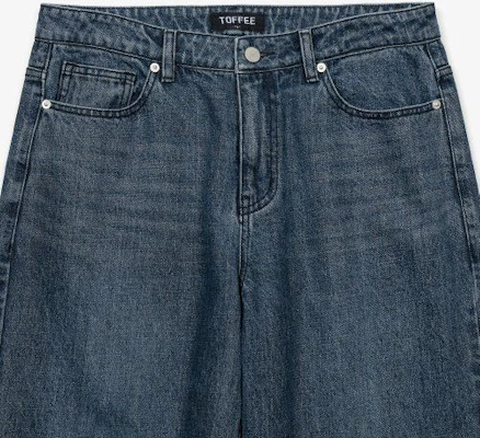 Toffee More Wide Denim Pants (Washed Greyish Blue) T1S-MWDPTWG Lookbook Toffee More Wide Denim Pants (Washed Greyish Blue) T1S-MWDPTWG