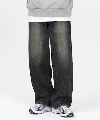 TOFFEE More Wide Denim Pants (Washed Raw Black) T3S-MWDPTWRB Buy TOFFEE More Wide Denim Pants (Washed Raw Black) T3S-MWDPTWRB