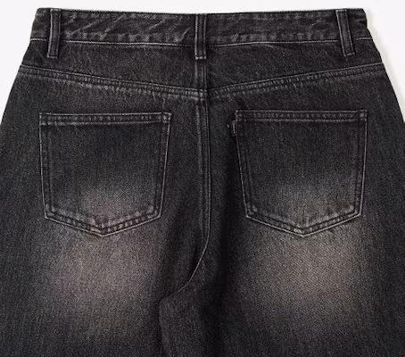 TOFFEE More Wide Denim Pants (Washed Raw Black) T3S-MWDPTWRB Shop TOFFEE More Wide Denim Pants (Washed Raw Black) T3S-MWDPTWRB