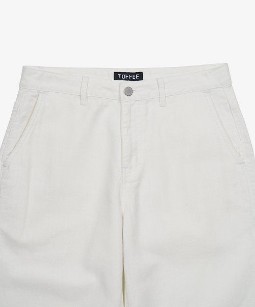 Lookbook TOFFEE Natural Linen Denim Wide Pants (Off White) T3S-NLDWPT22