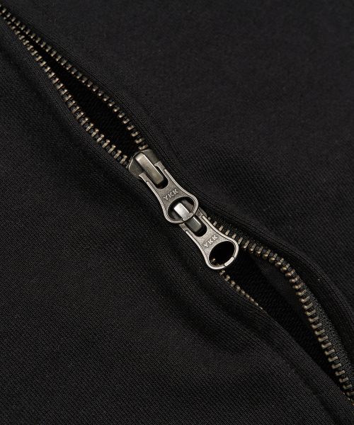 Shop Toffee Semi Crop Hood Zip-Up (Black) T6S-SCHZU04BK