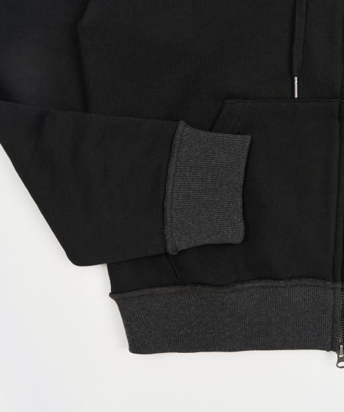 Purchase Toffee Semi Crop Hood Zip-Up (Black) T6S-SCHZU04BK