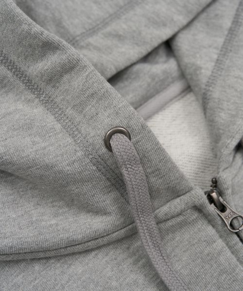 Lookbook TOFFEE Semi Crop Hoodie Zip-Up (Melange Grey) T6S-SCHZU04MG