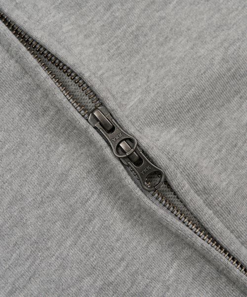 Shop TOFFEE Semi Crop Hoodie Zip-Up (Melange Grey) T6S-SCHZU04MG