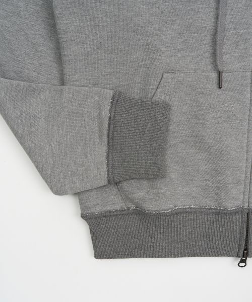 Purchase TOFFEE Semi Crop Hoodie Zip-Up (Melange Grey) T6S-SCHZU04MG