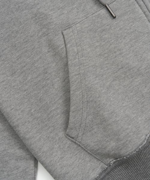 Details for TOFFEE Semi Crop Hoodie Zip-Up (Melange Grey) T6S-SCHZU04MG