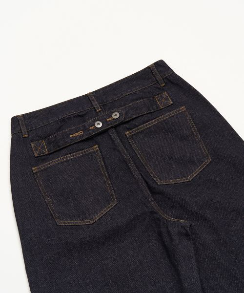 Shop Toffee Sinch Back Stitch Denim Pants (Blue) T6S-CBSDPT46BL