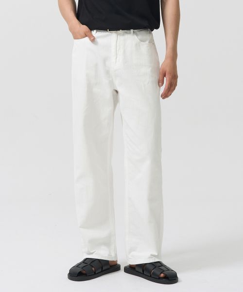 TOFFEE SL01 Summer Denim Wide Pants (Off White) T3S-LDWPTOW