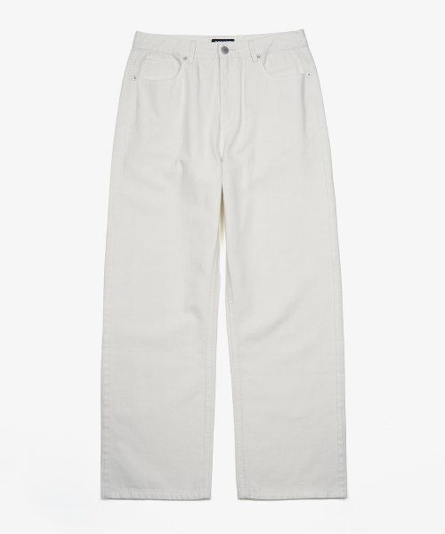 Order TOFFEE SL01 Summer Denim Wide Pants (Off White) T3S-LDWPTOW
