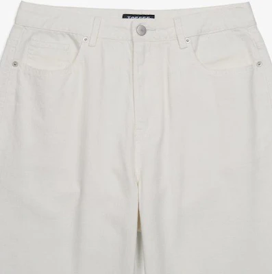 TOFFEE SL01 Summer Denim Wide Pants (Off White) T3S-LDWPTOW Shop TOFFEE SL01 Summer Denim Wide Pants (Off White) T3S-LDWPTOW