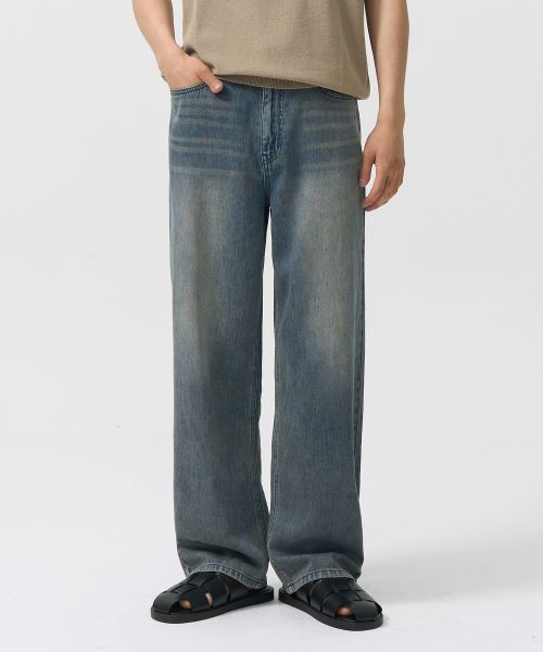 TOFFEE SL01 Summer Denim Wide Pants (Vintage Blue) T4S-LDWPTVB
