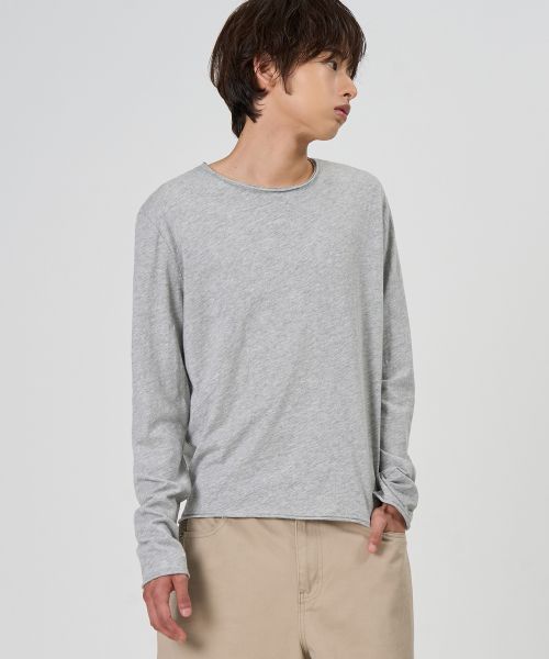 Toffee VTG Slub Round Neck Long Sleeve (Melange Grey) T6S-VSRNLS18MG