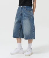 TOFFEE Washed Bermuda Denim Pants (Blue) T4S-WBDPT227BL TOFFEE Washed Bermuda Denim Pants (Blue) T4S-WBDPT227BL