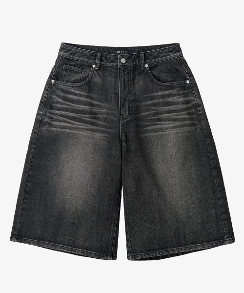 Order TOFFEE Washed Bermuda Denim Pants (Grey) T4S-WBDPT227GY